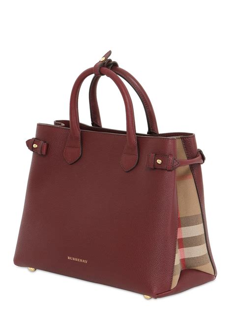 burberry medium banner leather bag صاهفث|Burberry leather check handbags.